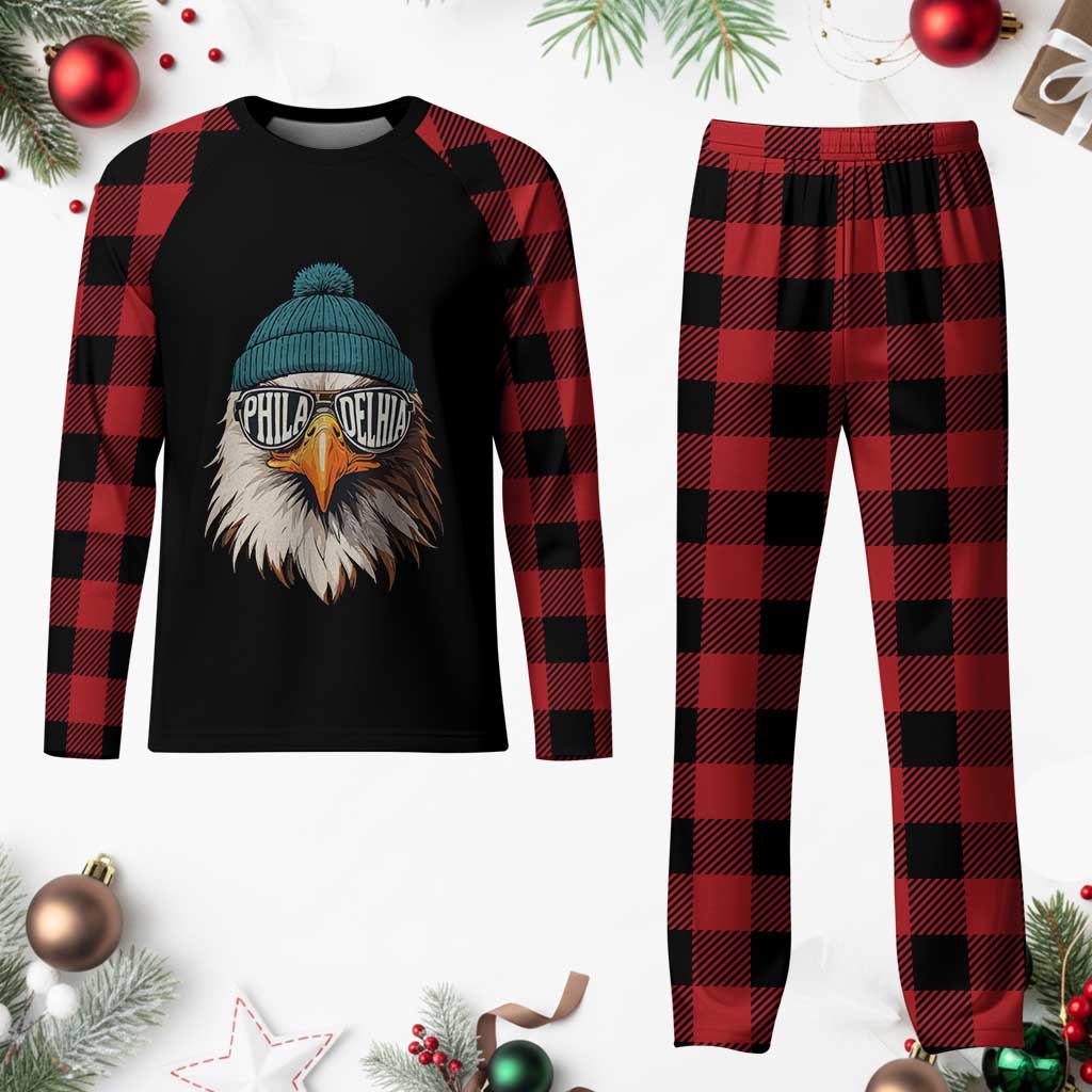 Funny PFE Game Day Plaid Pajama Set Green Sunglasses Football Lover TS11 Buffalo Plaid Print Your Wear