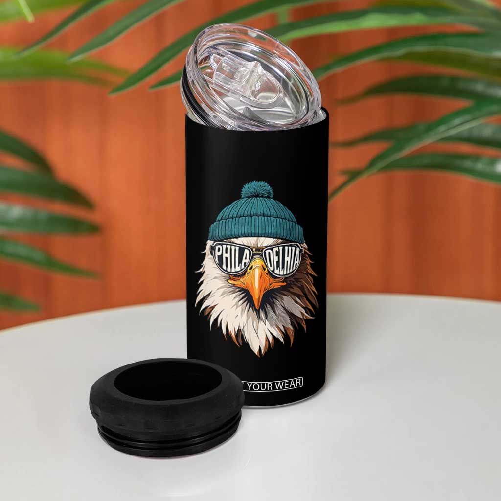 Funny PFE Game Day 4 in 1 Can Cooler Tumbler Green Sunglasses Football Lover TS11 Print Your Wear