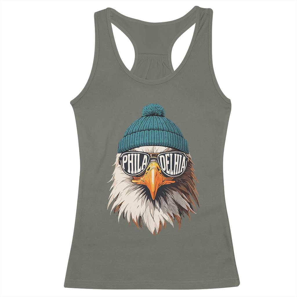 Funny PFE Game Day Racerback Tank Top Green Sunglasses Football Lover TS11 Military Green Print Your Wear