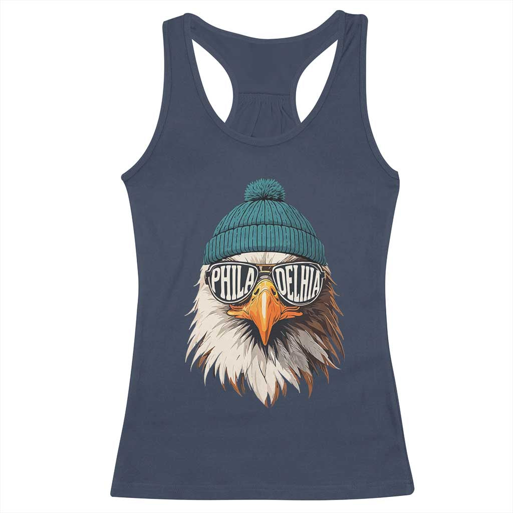 Funny PFE Game Day Racerback Tank Top Green Sunglasses Football Lover TS11 Navy Print Your Wear