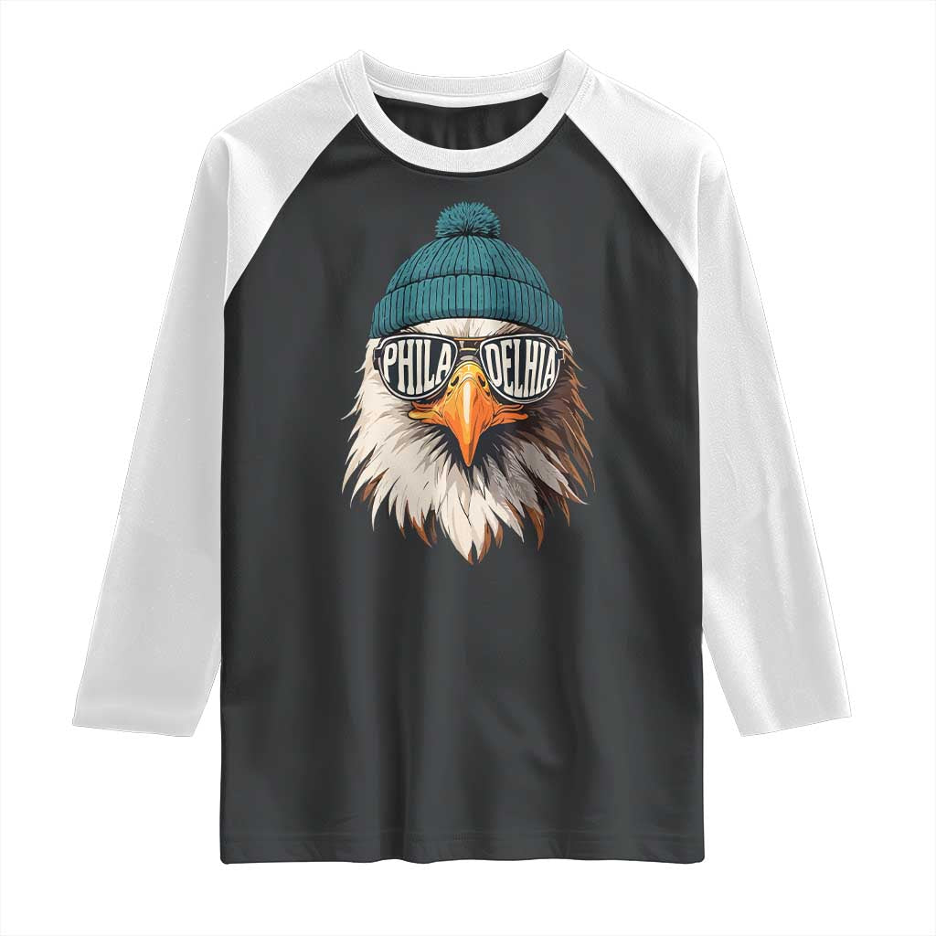 Funny PFE Game Day Raglan Shirt Green Sunglasses Football Lover TS11 Black White Print Your Wear