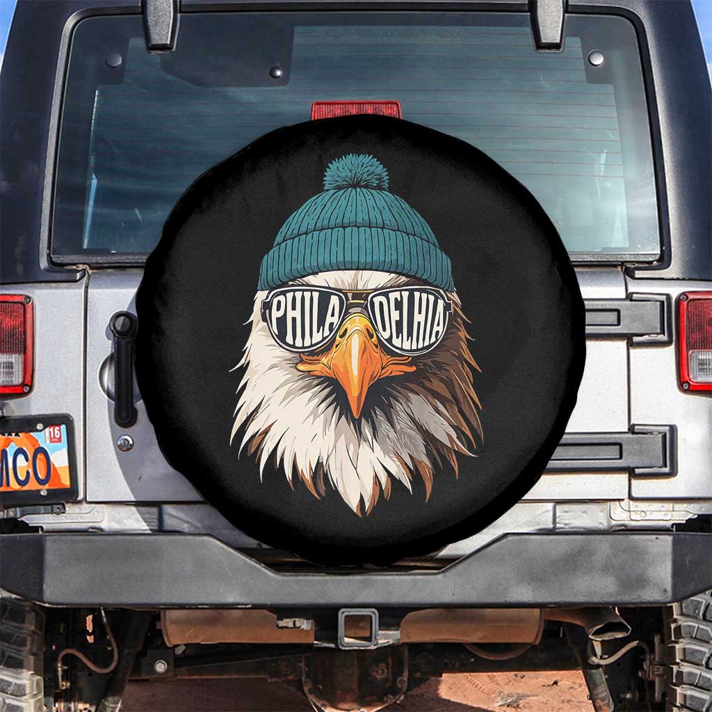 Funny PFE Game Day Spare Tire Cover Green Sunglasses Football Lover TS11 No hole Black Print Your Wear