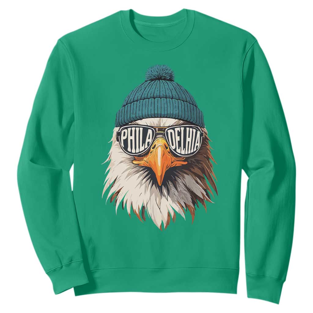 Funny PFE Game Day Sweatshirt Green Sunglasses Football Lover TS11 Irish Green Print Your Wear