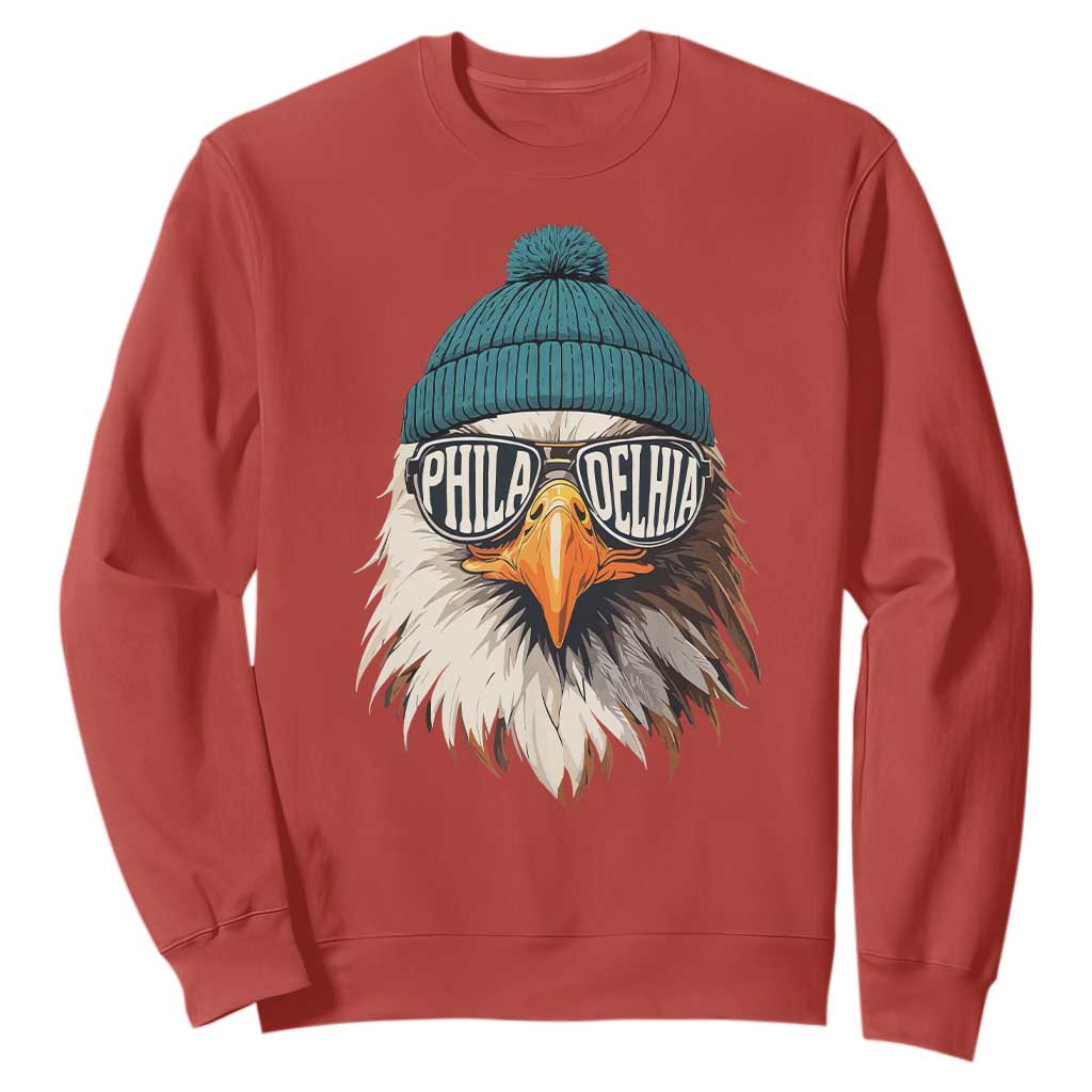 Funny PFE Game Day Sweatshirt Green Sunglasses Football Lover TS11 Red Print Your Wear