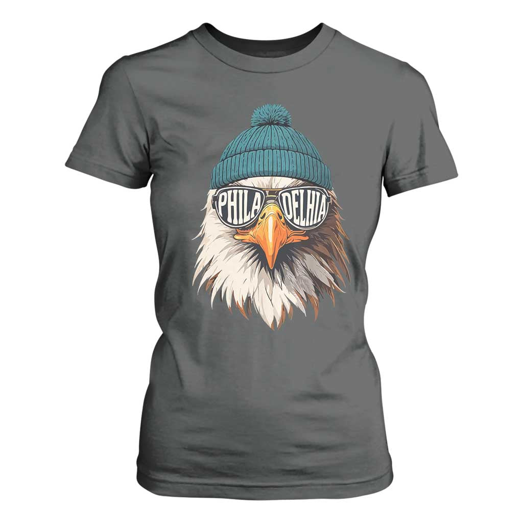 Philadelphia Fan T Shirt For Women Eagles Sport Philly Fan Game Day TS11 Dark Heather Print Your Wear