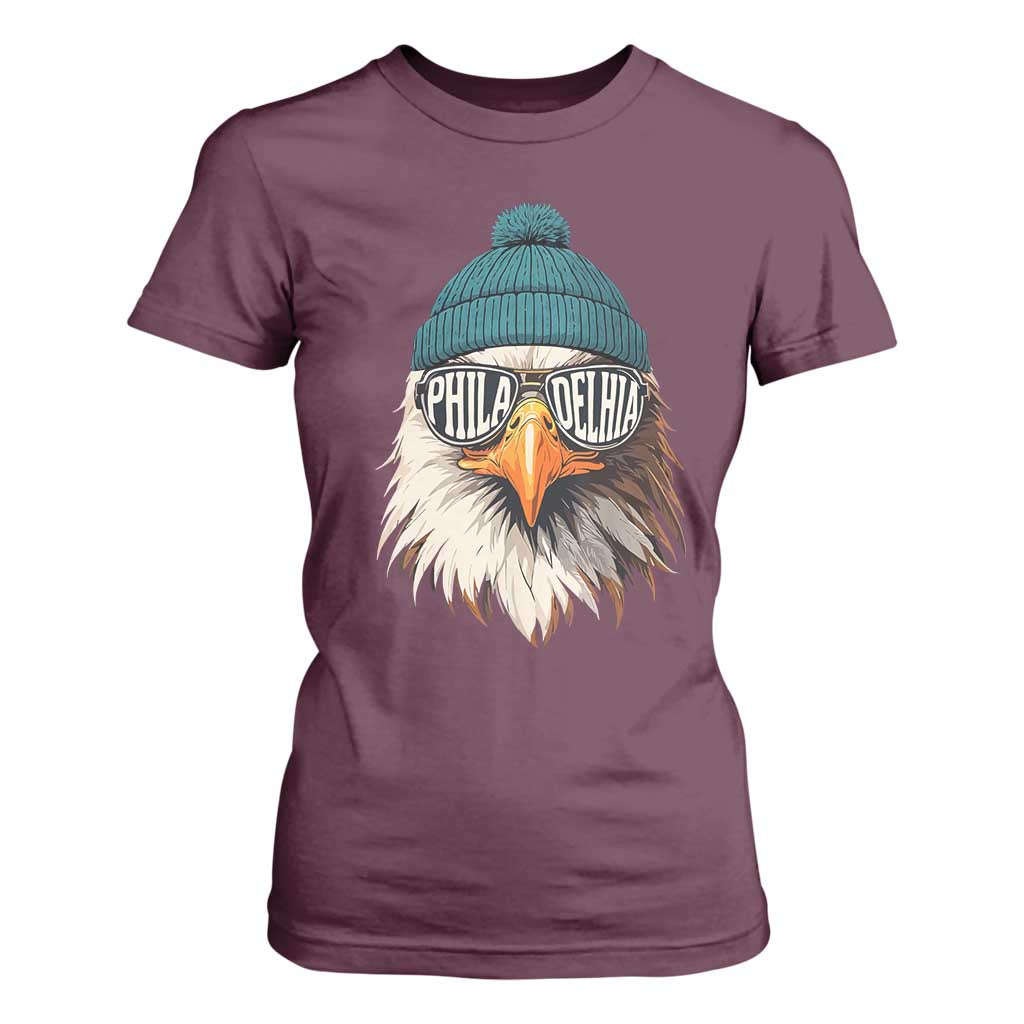 Philadelphia Fan T Shirt For Women Eagles Sport Philly Fan Game Day TS11 Maroon Print Your Wear