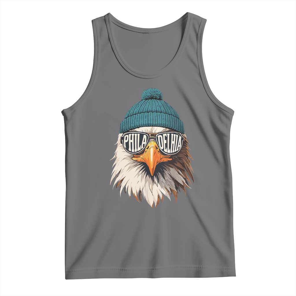 Funny PFE Game Day Tank Top Green Sunglasses Football Lover TS11 Black Heather Print Your Wear