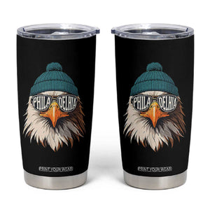 Funny PFE Game Day Tumbler Cup Green Sunglasses Football Lover TS11 Black Print Your Wear