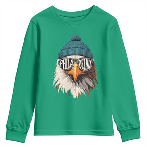 Funny PFE Game Day Youth Sweatshirt Green Sunglasses Football Lover TS11 Irish Green Print Your Wear