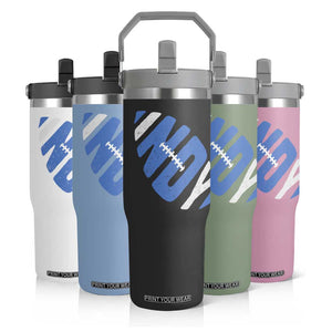 IFC Blue Football Lovers Game Day Flip Straw Tumbler TS11 Print Your Wear