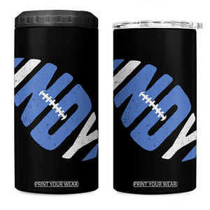 IFC Blue Football Lovers Game Day 4 in 1 Can Cooler Tumbler TS11 One Size: 16 oz Black Print Your Wear