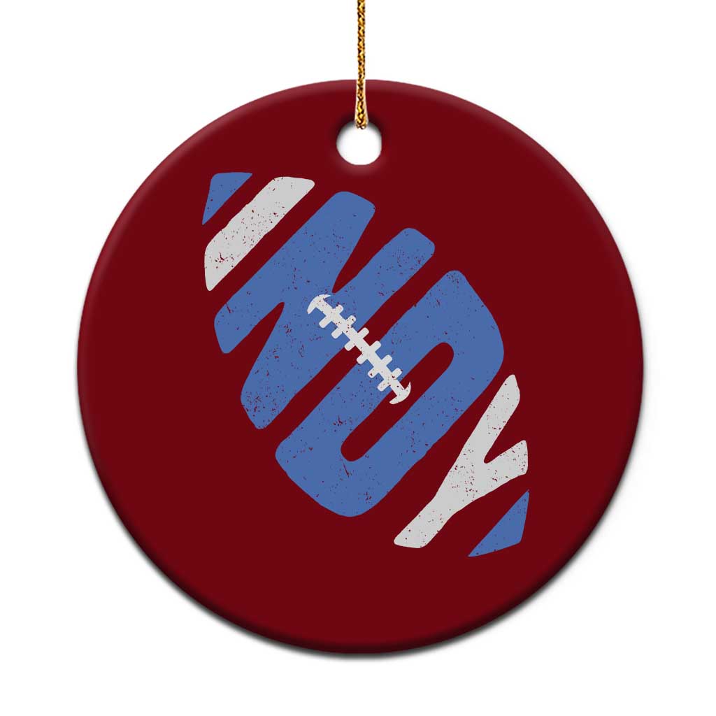 IFC Blue Football Lovers Game Day Ceramic Ornament TS11 1pc Red Print Your Wear