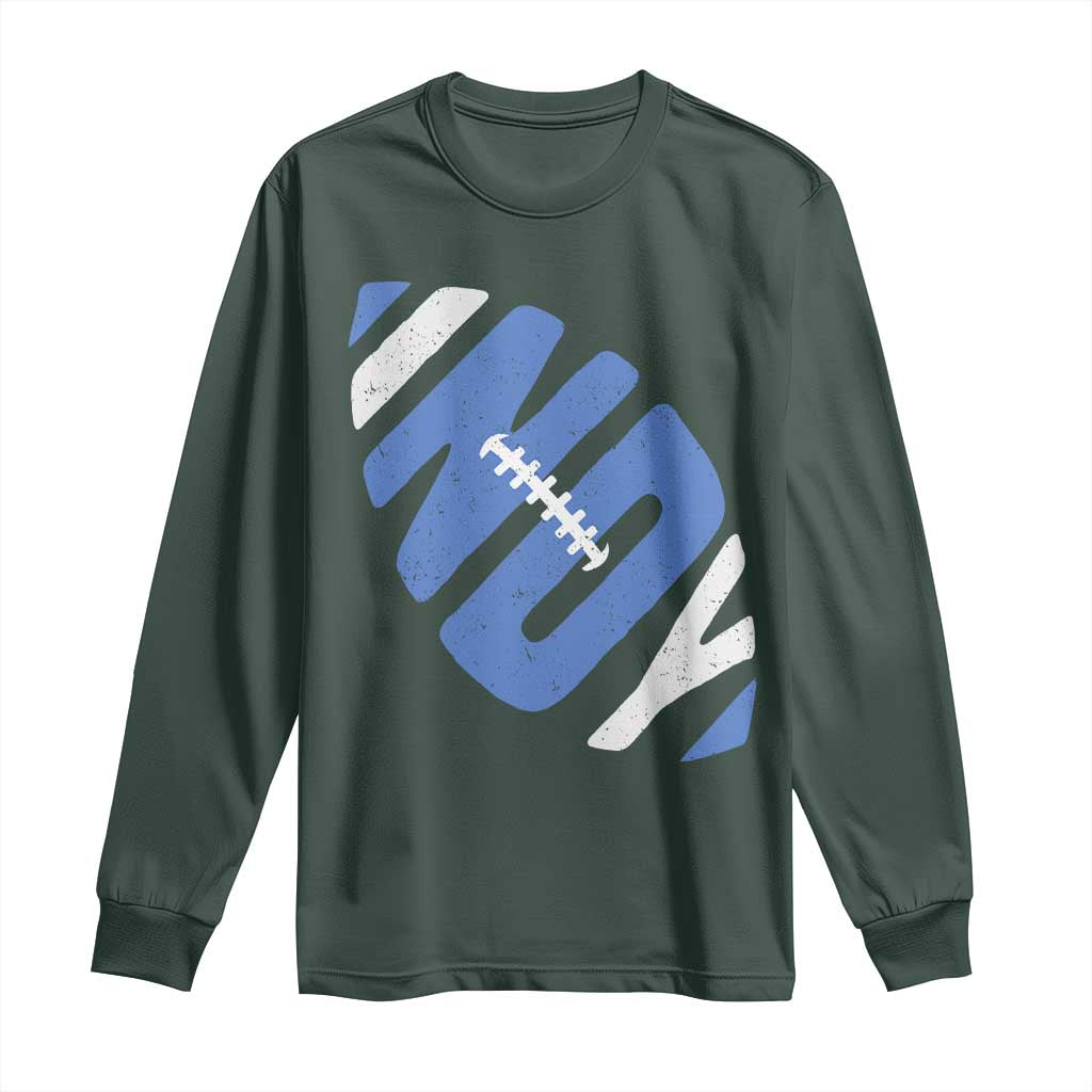 IFC Blue Football Lovers Game Day Long Sleeve Shirt TS11 Dark Forest Green Print Your Wear