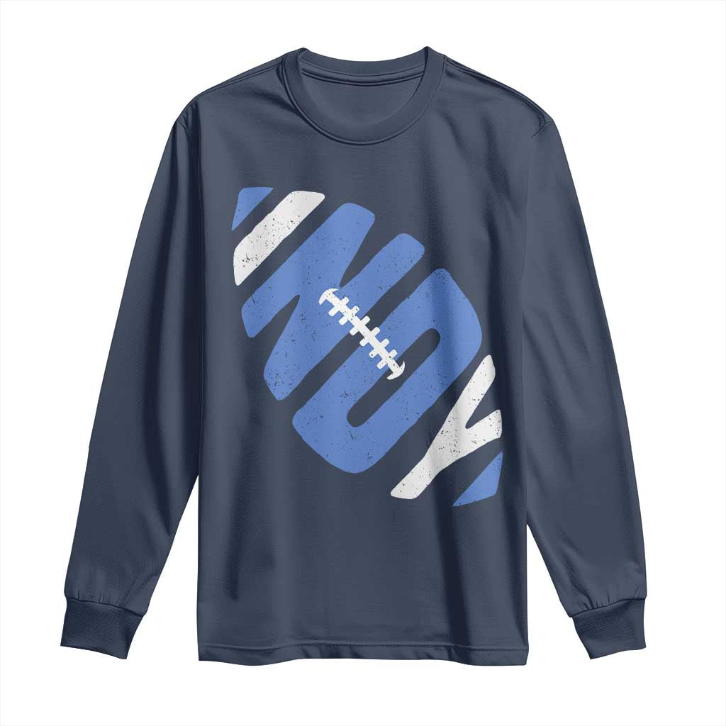 IFC Blue Football Lovers Game Day Long Sleeve Shirt TS11 Navy Print Your Wear