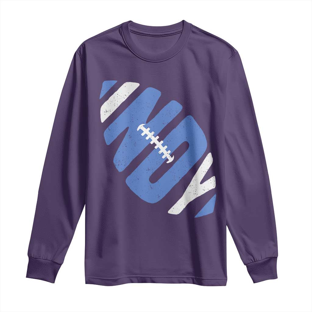 IFC Blue Football Lovers Game Day Long Sleeve Shirt TS11 Purple Print Your Wear