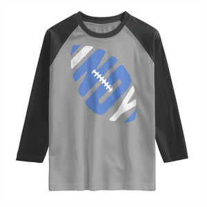 IFC Blue Football Lovers Game Day Raglan Shirt TS11 Sport Gray Black Print Your Wear