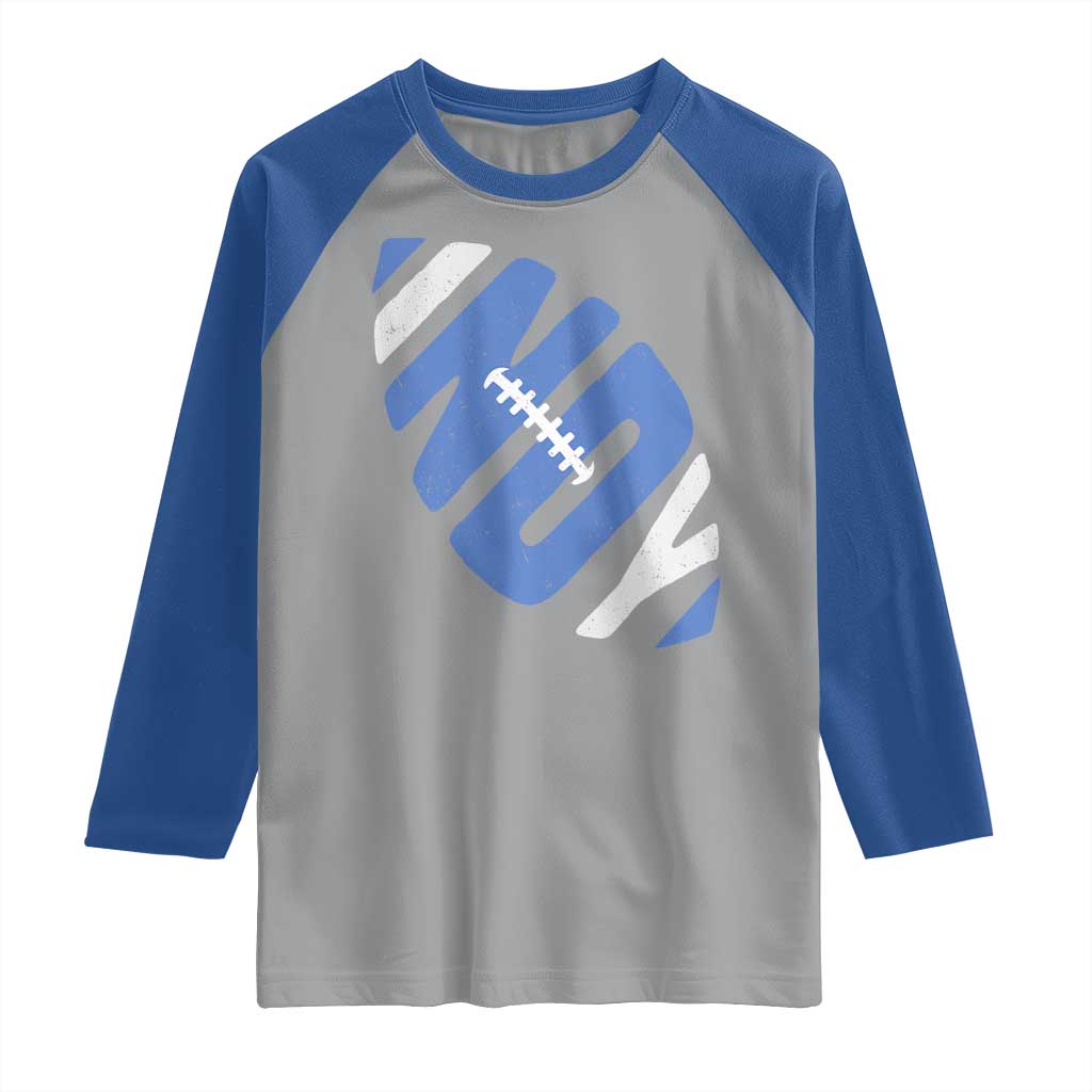 IFC Blue Football Lovers Game Day Raglan Shirt TS11 Sport Gray Royal Print Your Wear
