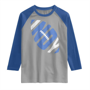 IFC Blue Football Lovers Game Day Raglan Shirt TS11 Sport Gray Royal Print Your Wear
