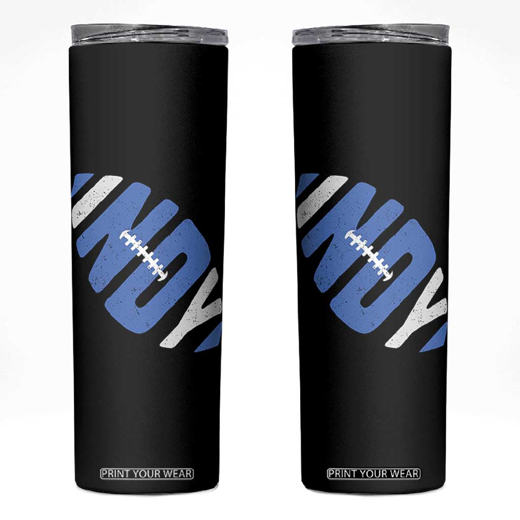 IFC Blue Football Lovers Game Day Skinny Tumbler TS11 Black Print Your Wear