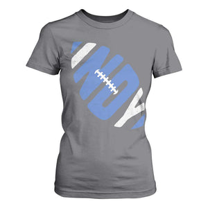 IFC Blue Football Lovers Game Day T Shirt For Women TS11 Charcoal Print Your Wear