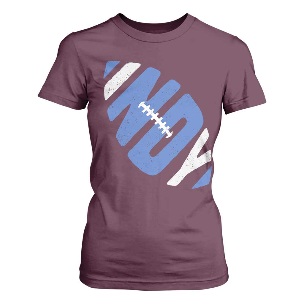 IFC Blue Football Lovers Game Day T Shirt For Women TS11 Maroon Print Your Wear