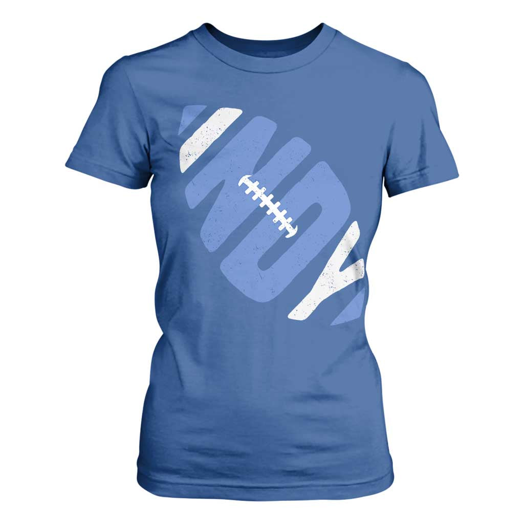 IFC Blue Football Lovers Game Day T Shirt For Women TS11 Royal Blue Print Your Wear