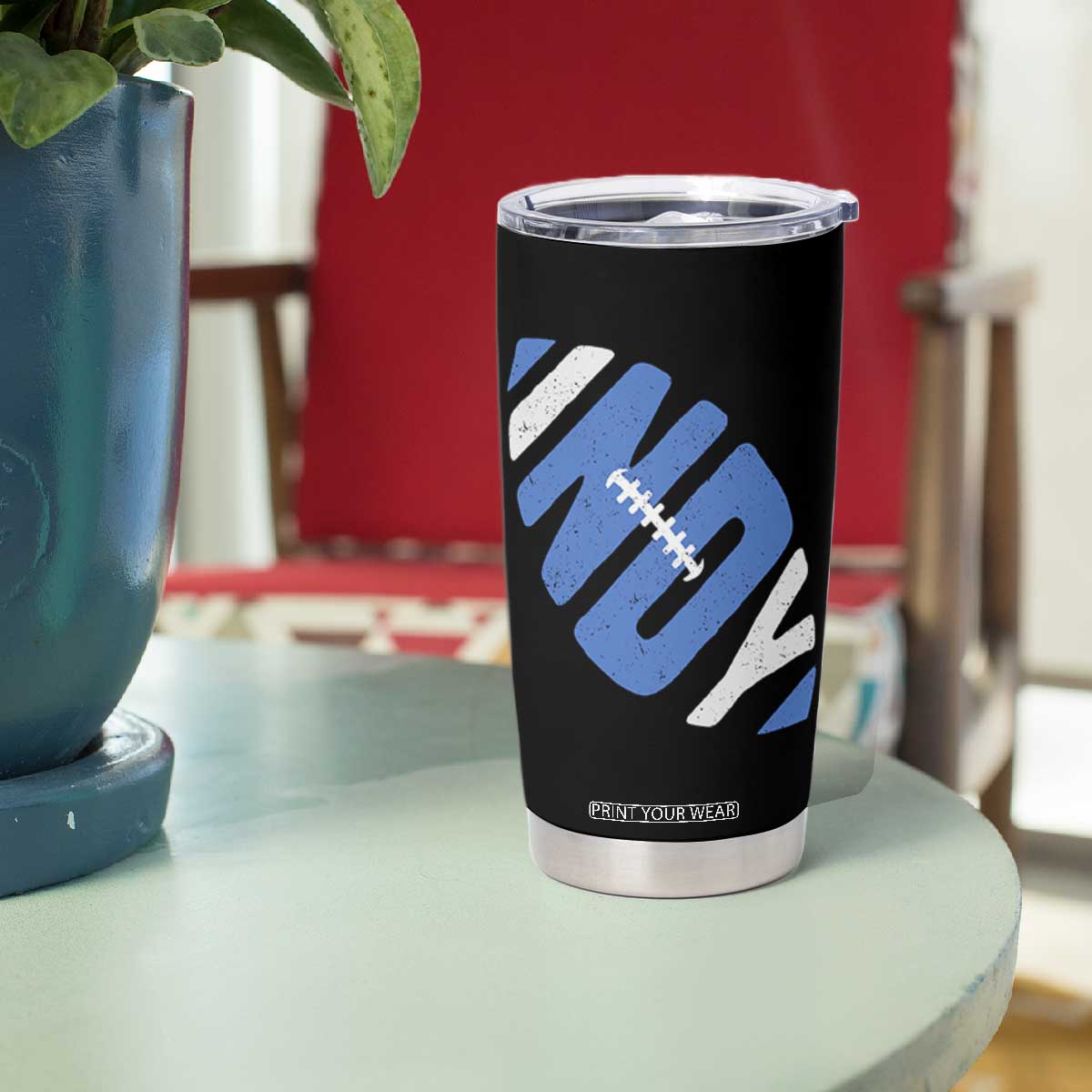 IFC Blue Football Lovers Game Day Tumbler Cup TS11 Print Your Wear