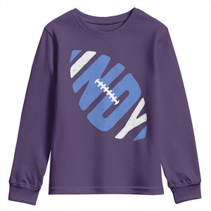 IFC Blue Football Lovers Game Day Youth Sweatshirt TS11 Purple Print Your Wear