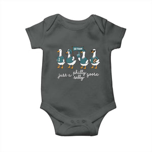 Just A Philly Goose Baby Onesie Funny Philadelphia Fan Silly Gooses Game Day TS11 Dark Heather Print Your Wear