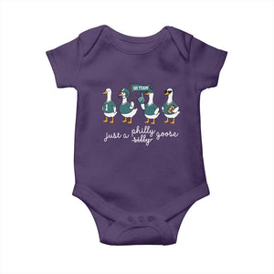 Funny Just A Silly Goose Football Baby Onesie PFE Sport Lover Game Day TS11 Purple Print Your Wear