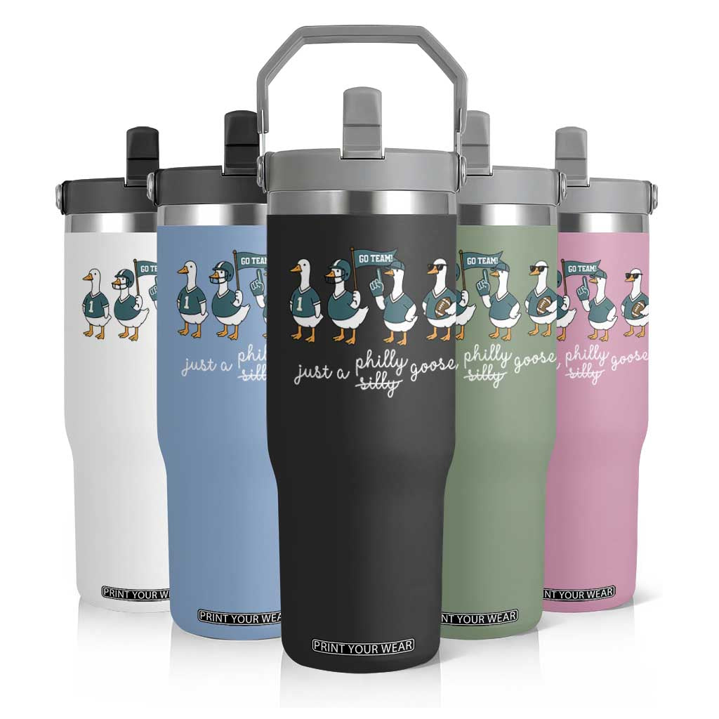 Funny Just A Silly Goose Football Flip Straw Tumbler PFE Sport Lover Game Day TS11 Print Your Wear