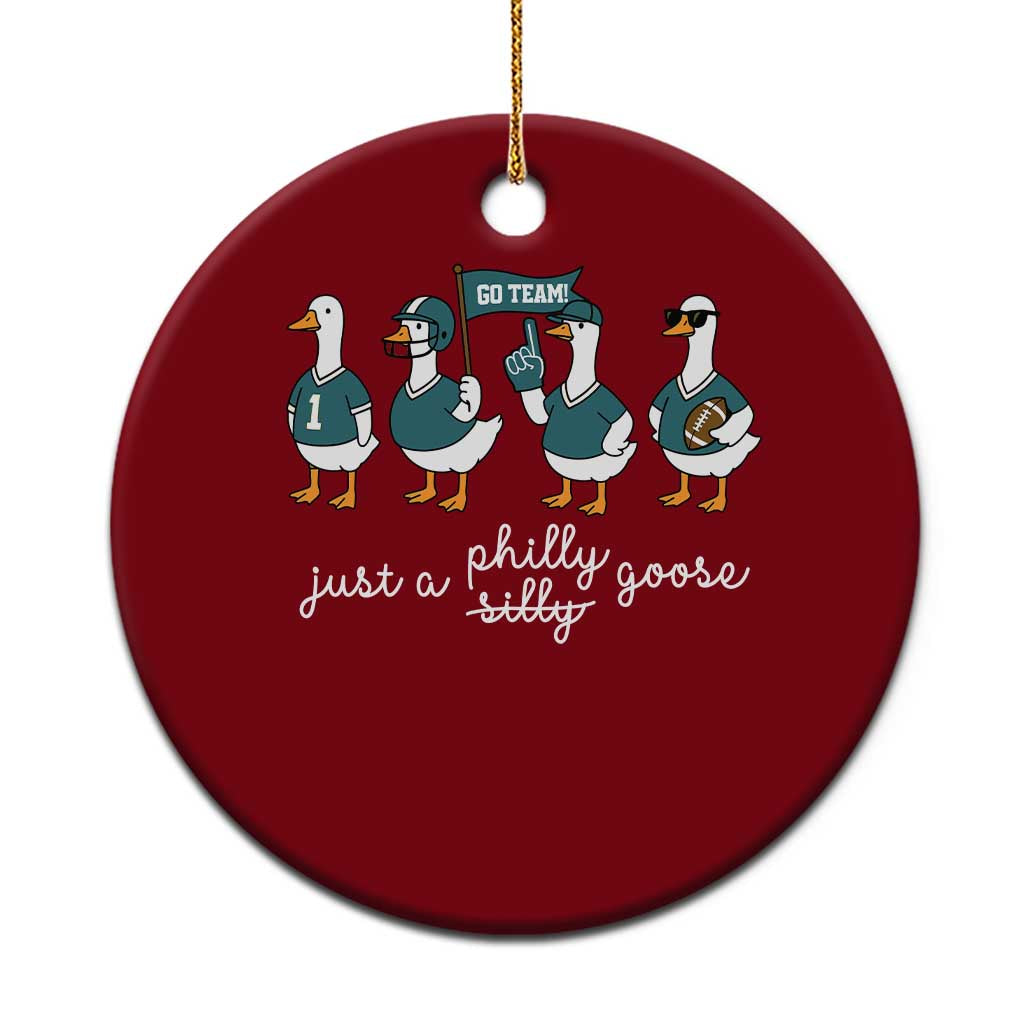 Funny Just A Silly Goose Football Ceramic Ornament PFE Sport Lover Game Day TS11 1pc Red Print Your Wear