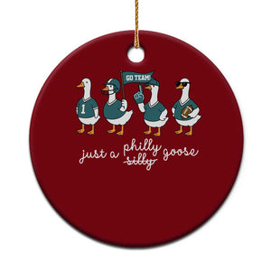 Funny Just A Silly Goose Football Ceramic Ornament PFE Sport Lover Game Day TS11 1pc Red Print Your Wear