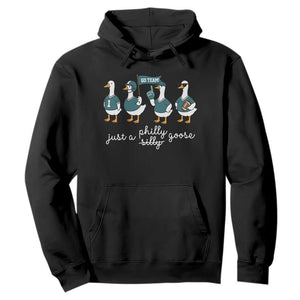Funny Just A Silly Goose Football Hoodie PFE Sport Lover Game Day TS11 Black Print Your Wear