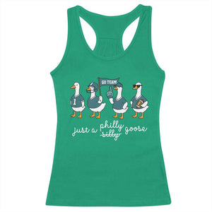 Funny Just A Silly Goose Football Racerback Tank Top PFE Sport Lover Game Day TS11 Irish Green Print Your Wear
