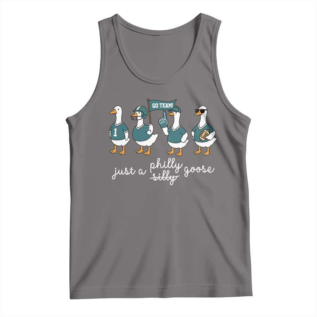 Funny Just A Silly Goose Football Tank Top PFE Sport Lover Game Day TS11 Deep Heather Print Your Wear