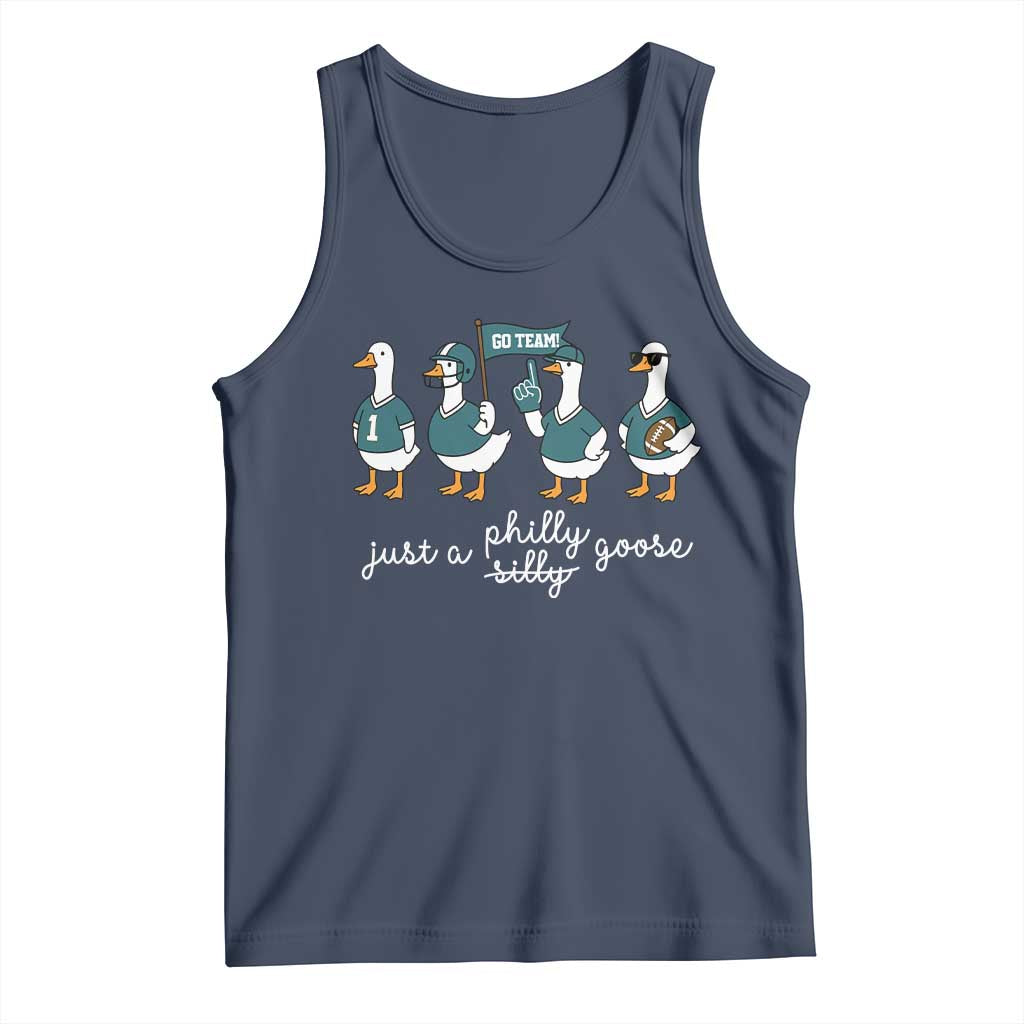Just A Philly Goose Tank Top Funny Philadelphia Fan Silly Gooses Game Day TS11 Navy Print Your Wear