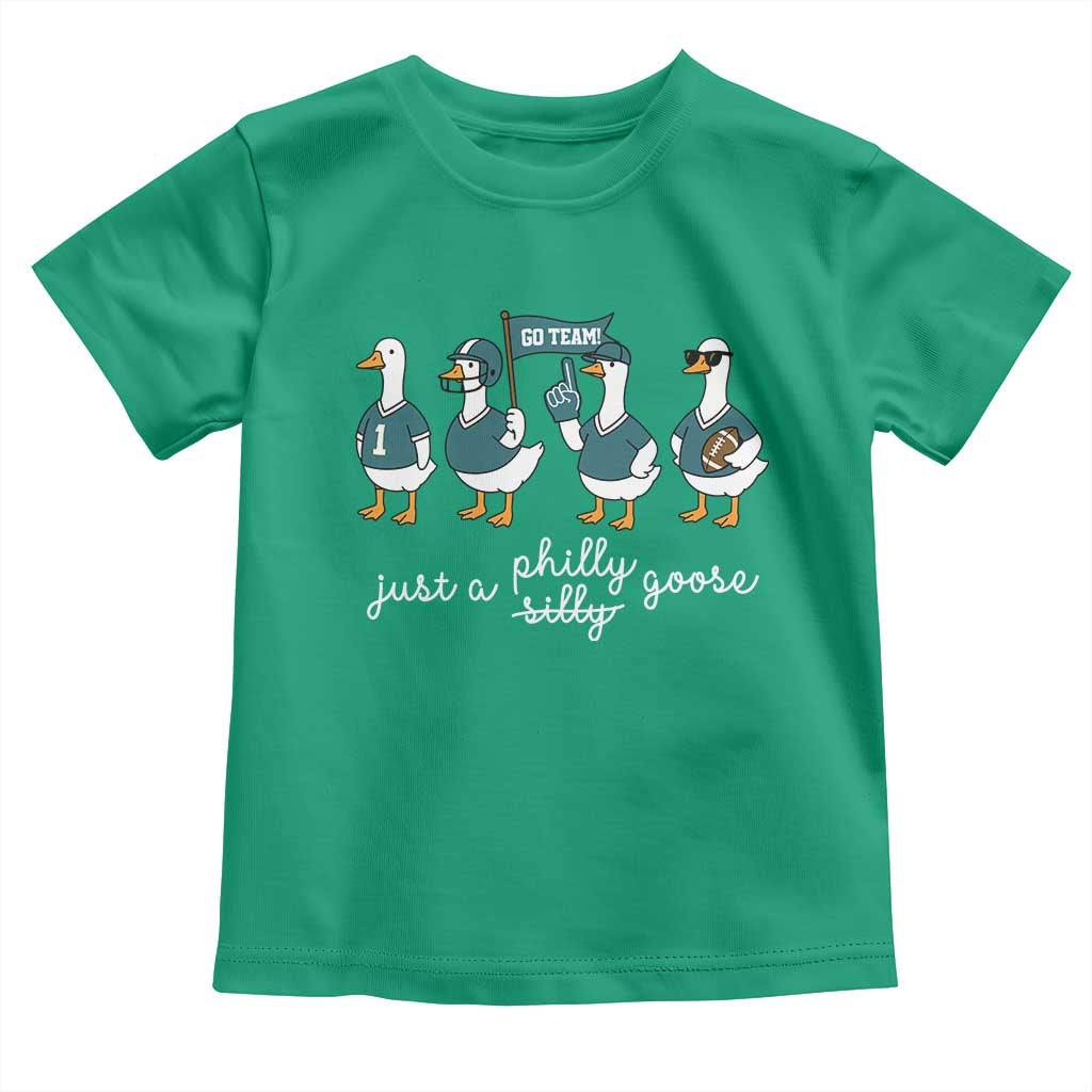 Funny Just A Silly Goose Football Toddler T Shirt PFE Sport Lover Game Day TS11 Irish Green Print Your Wear