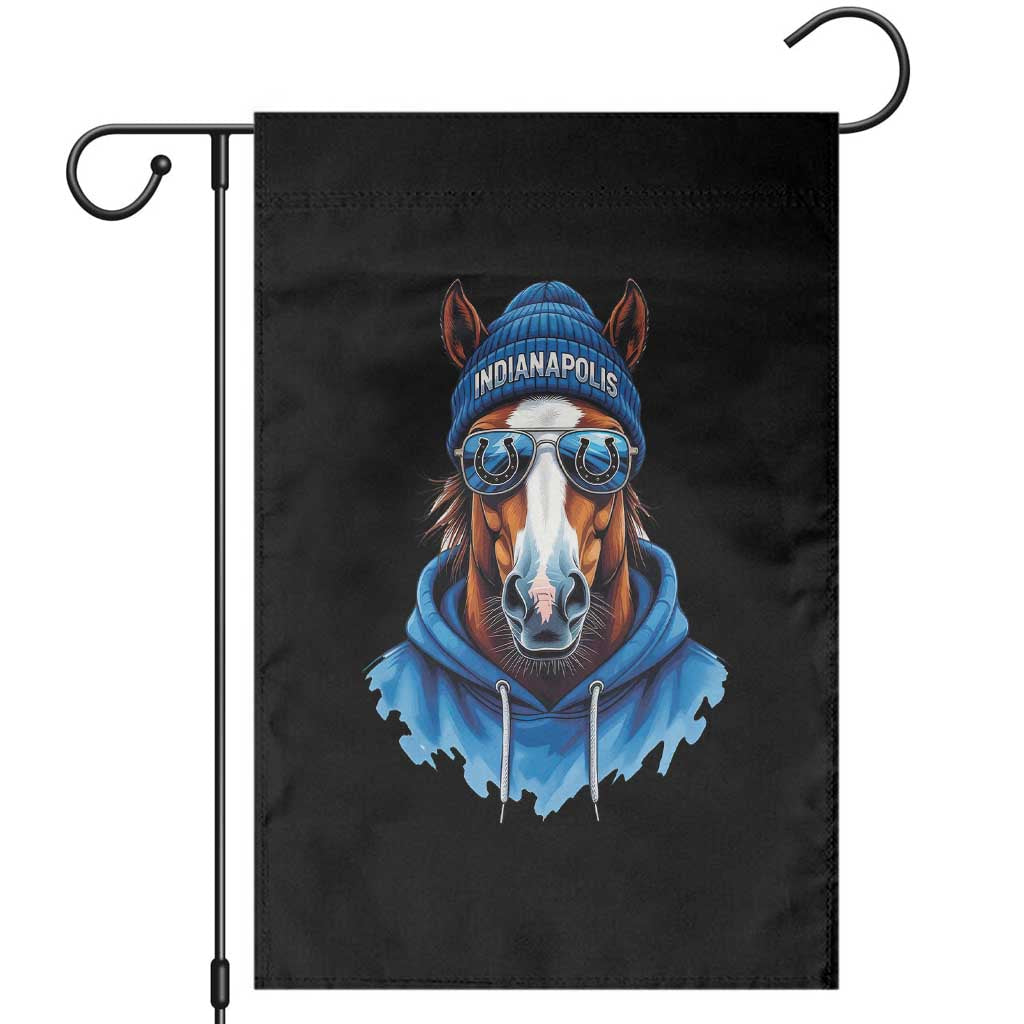 Indianapolis Fan Garden Flag Blue Horse Sports Lover Game Day TS11 Black Print Your Wear