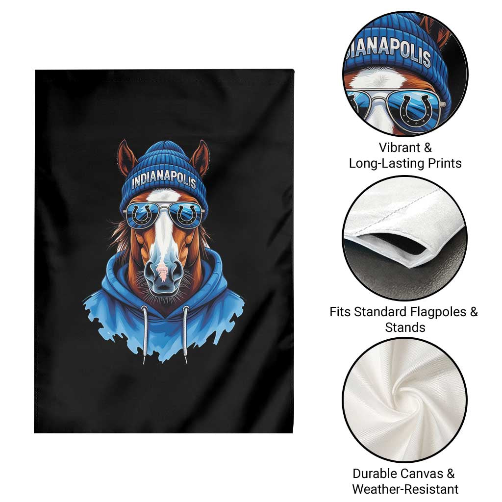Indianapolis Fan Garden Flag Blue Horse Sports Lover Game Day TS11 Print Your Wear