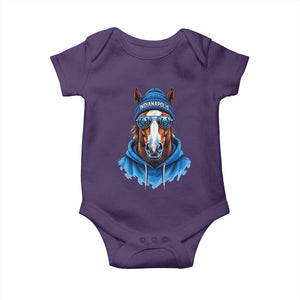IFC Football Lover Baby Onesie Blue Equine Shoe Sport Fan Game Day TS11 Purple Print Your Wear