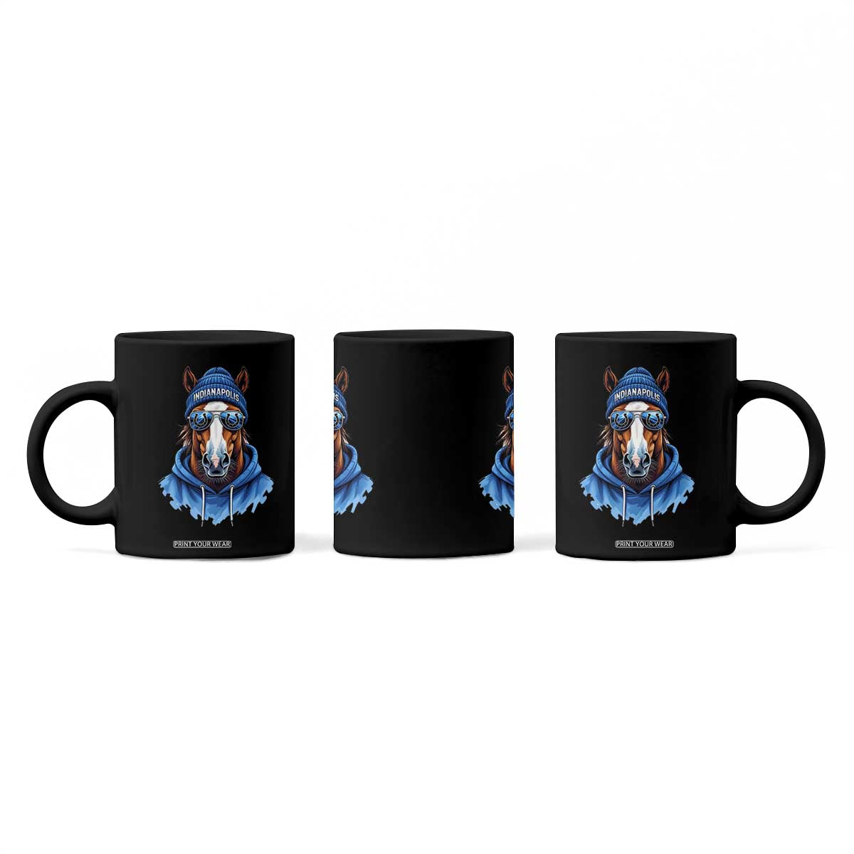 Indianapolis Fan Coffee Mug Blue Horse Sports Lover Game Day TS11 Print Your Wear