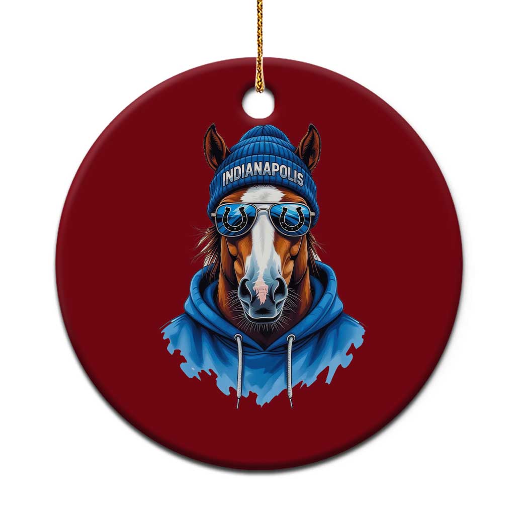 IFC Football Lover Ceramic Ornament Blue Equine Shoe Sport Fan Game Day TS11 1pc Red Print Your Wear