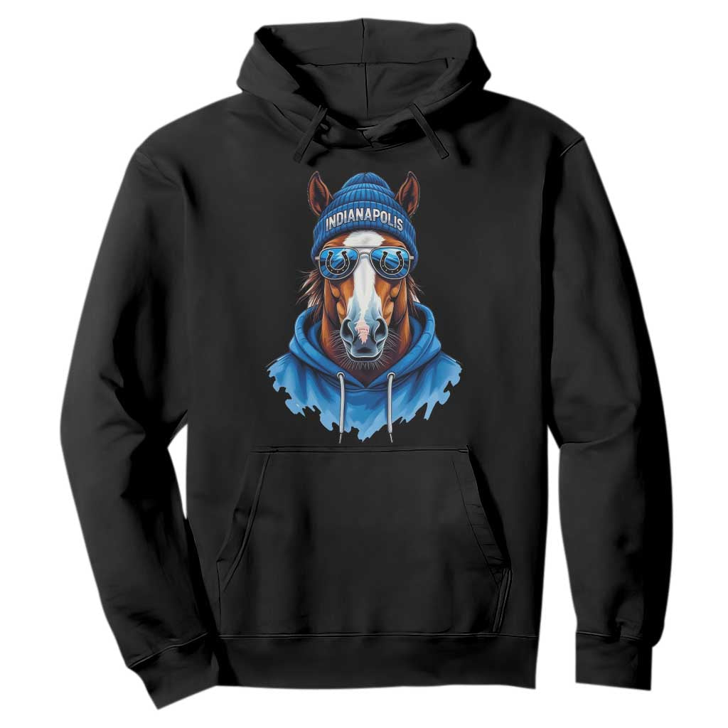 Indianapolis Fan Hoodie Blue Horse Sports Lover Game Day TS11 Black Print Your Wear