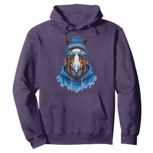 Indianapolis Fan Hoodie Blue Horse Sports Lover Game Day TS11 Purple Print Your Wear
