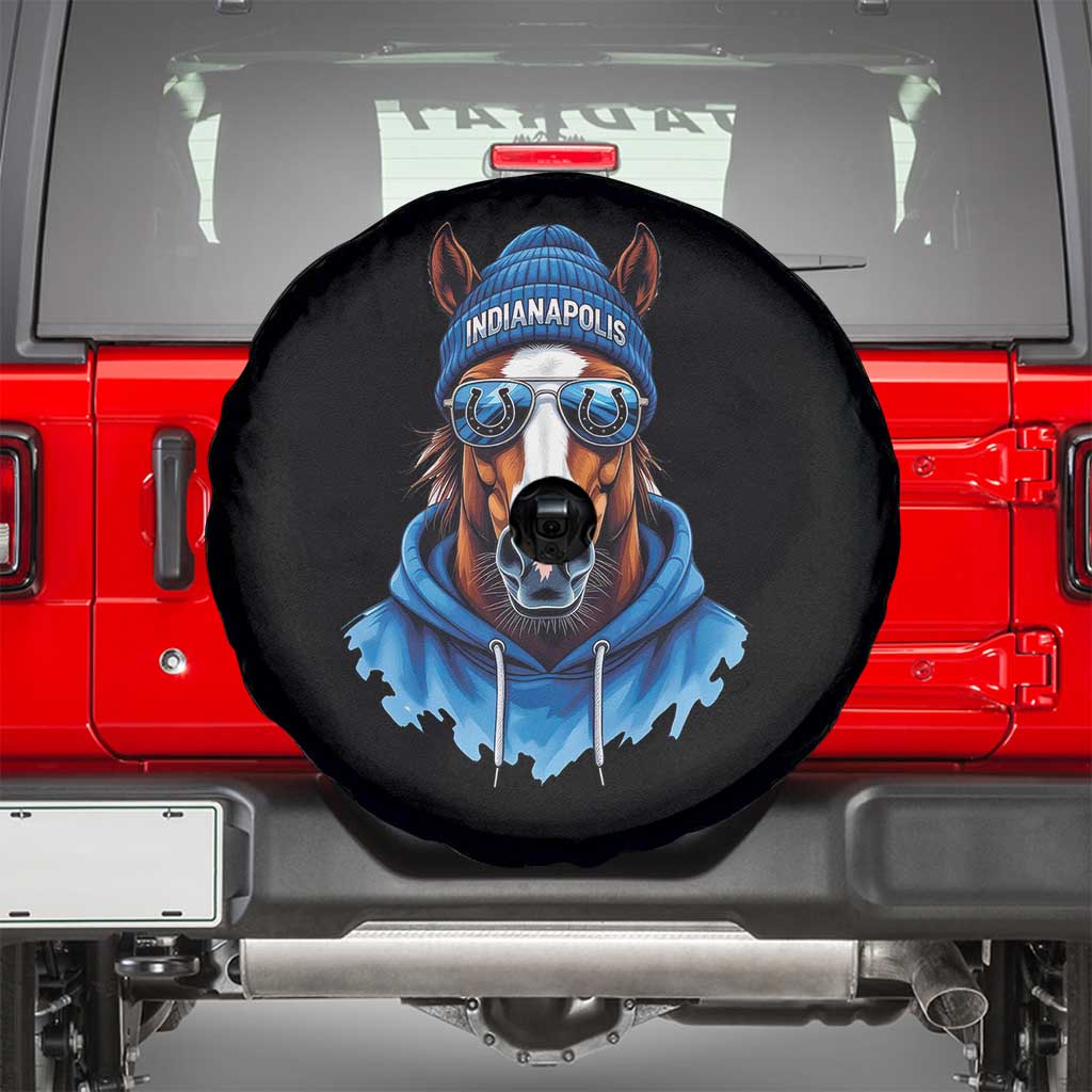 IFC Football Lover Spare Tire Cover Blue Equine Shoe Sport Fan Game Day TS11 Black Print Your Wear