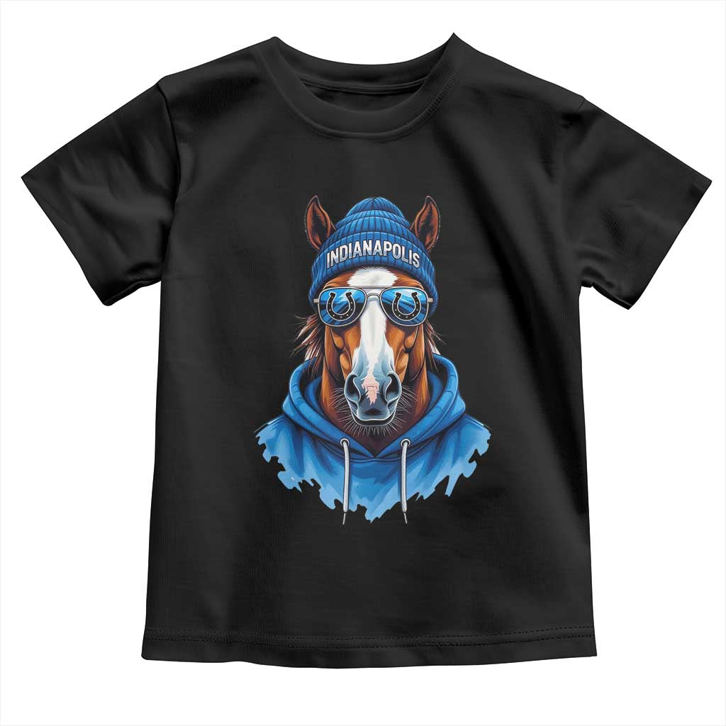 Indianapolis Fan Toddler T Shirt Blue Horse Sports Lover Game Day TS11 Black Print Your Wear