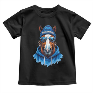 Indianapolis Fan Toddler T Shirt Blue Horse Sports Lover Game Day TS11 Black Print Your Wear