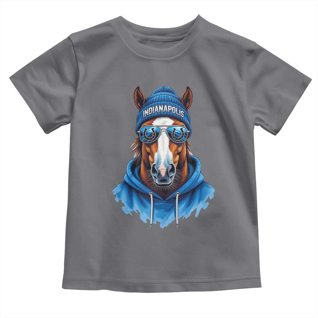 Indianapolis Fan Toddler T Shirt Blue Horse Sports Lover Game Day TS11 Charcoal Print Your Wear