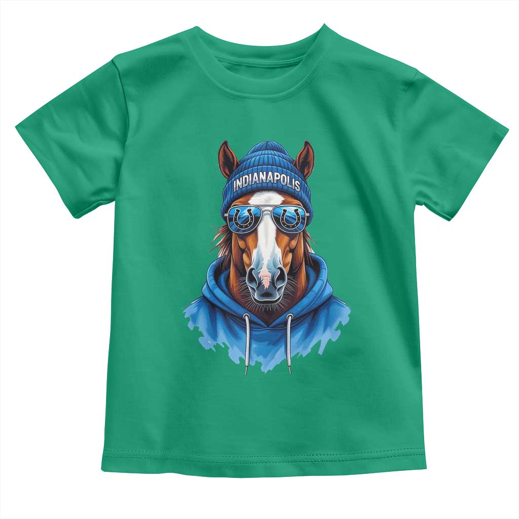 Indianapolis Fan Toddler T Shirt Blue Horse Sports Lover Game Day TS11 Irish Green Print Your Wear